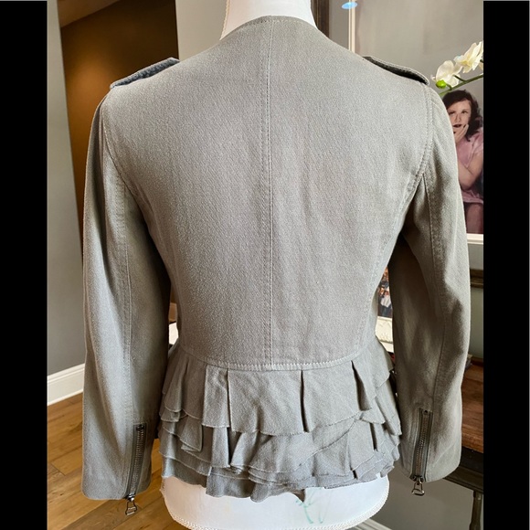 3.1 Phillip Lim Double Breasted Moto Ruffle Jacket - Picture 7 of 11